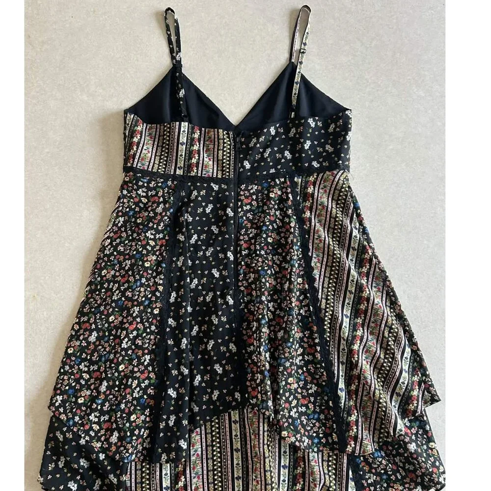 Alice + Olivia Delilah Tiered Print Stretch Silk Dress ASO Clary Fray